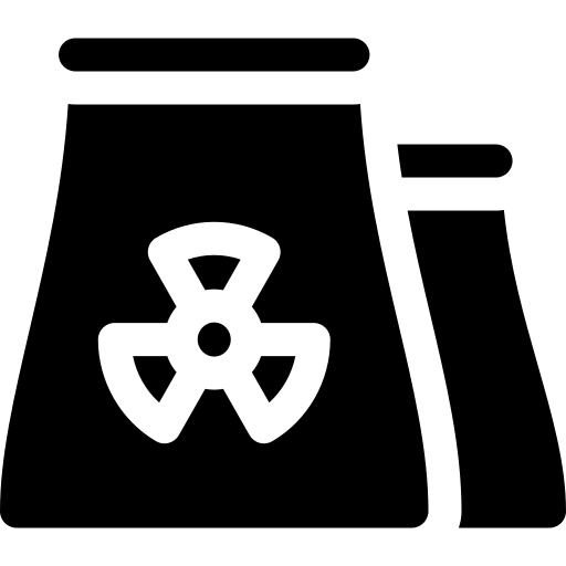 centrale nucleare Basic Rounded Filled icona