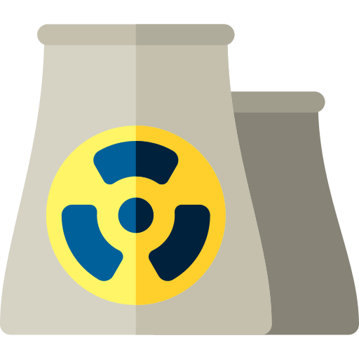 Planta nuclear Basic Rounded Flat icono