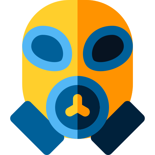 maschera antigas Basic Rounded Flat icona