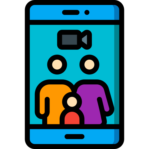 Video call Basic Miscellany Lineal Color icon