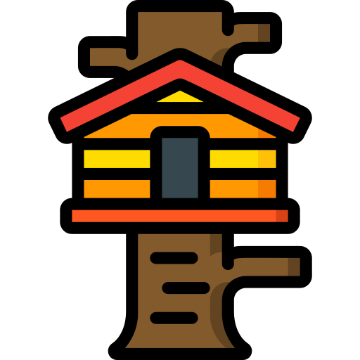 Tree house Basic Miscellany Lineal Color icon