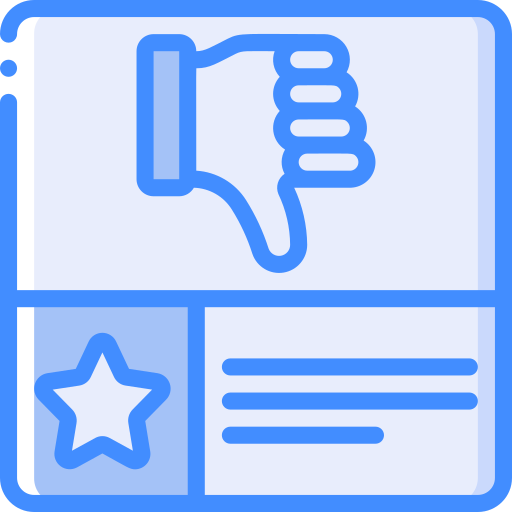 Bad review Basic Miscellany Blue icon