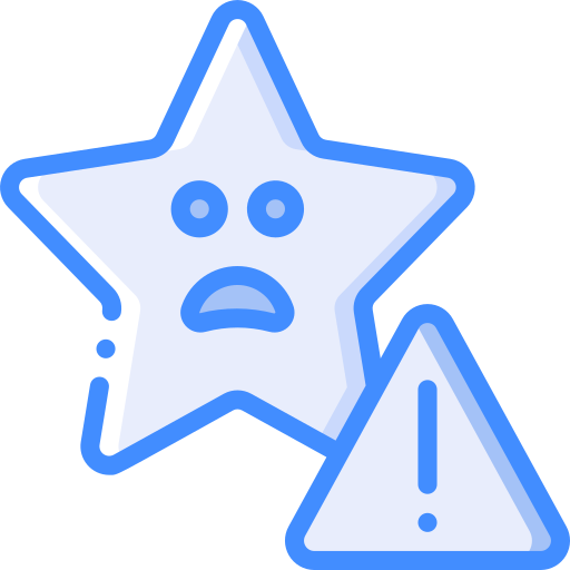 Bad review Basic Miscellany Blue icon