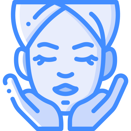Facial treatment Basic Miscellany Blue icon