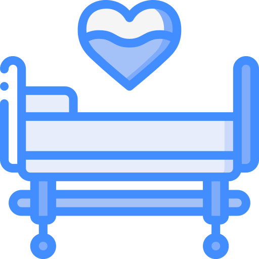 ziekenhuis bed Basic Miscellany Blue icoon