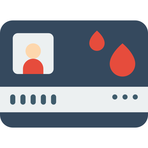 bloeddonor kaart Basic Miscellany Flat icoon