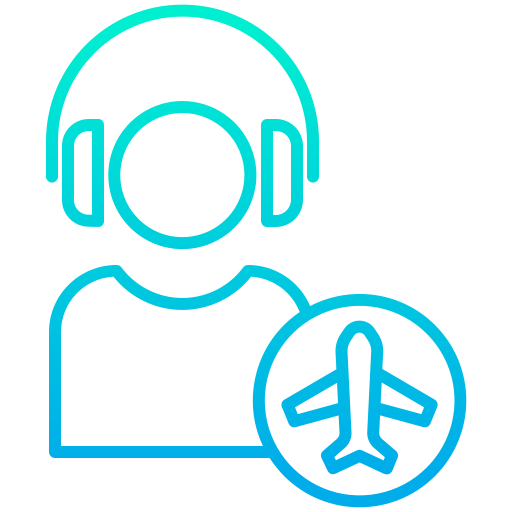 Air traffic controller Shastry Outline Gradient icon