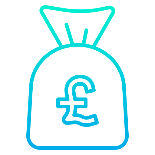 Money bag Shastry Outline Gradient icon