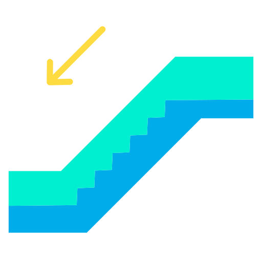 Эскалатор вниз Shastry Flat иконка