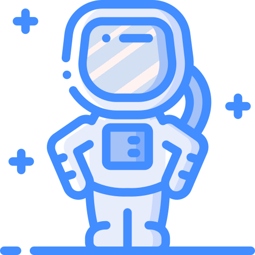 Astronaut Basic Miscellany Blue icon
