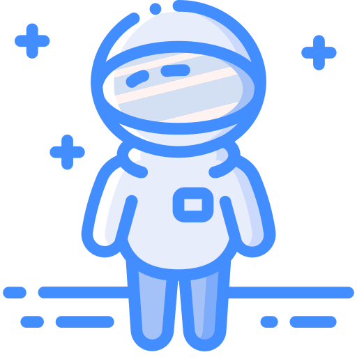 astronaut Basic Miscellany Blue icoon