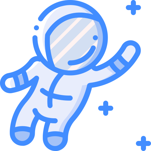 astronaute Basic Miscellany Blue Icône
