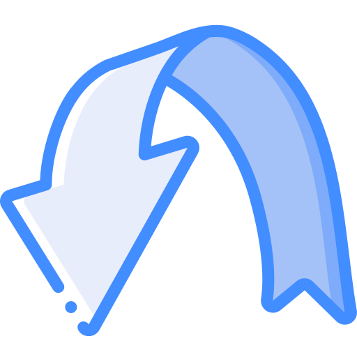 Flecha hacia abajo Basic Miscellany Blue icono
