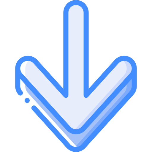 pfeil runter Basic Miscellany Blue icon