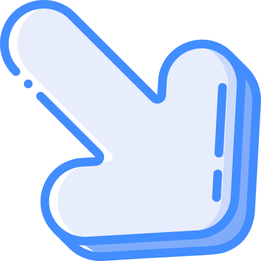 diagonale pijl Basic Miscellany Blue icoon
