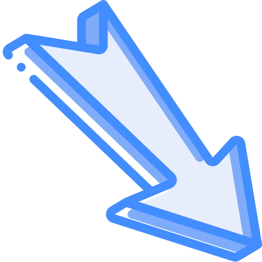 diagonale pijl Basic Miscellany Blue icoon