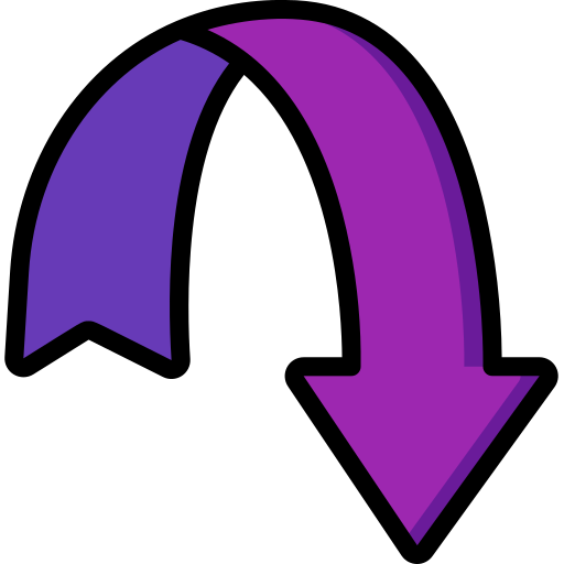 Flecha hacia abajo Basic Miscellany Lineal Color icono
