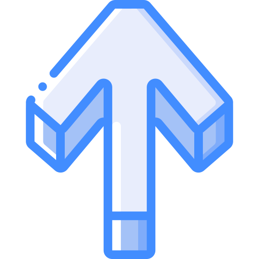 pijltje omhoog Basic Miscellany Blue icoon