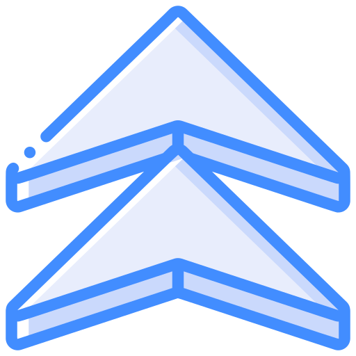 Flecha hacia arriba Basic Miscellany Blue icono