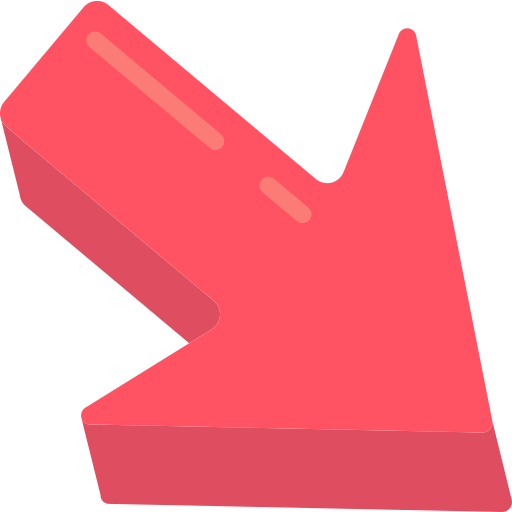 Flecha diagonal Basic Miscellany Flat icono