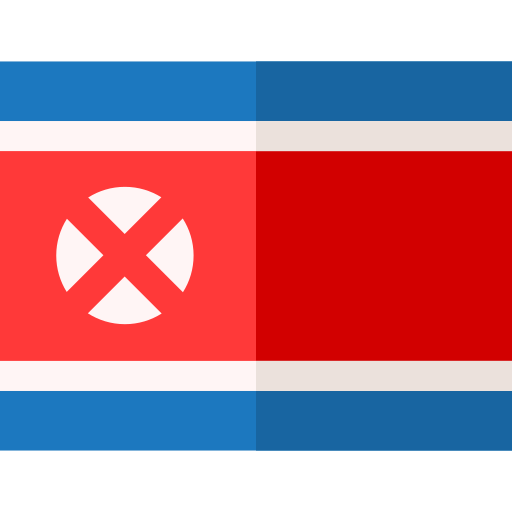 North korea Basic Straight Flat icon
