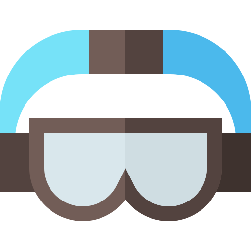 Goggles Basic Straight Flat icon