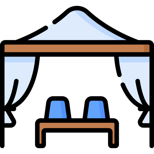 Cabaña de verano Special Lineal color icono