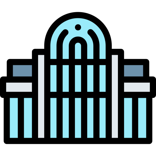 의회 Detailed Rounded Lineal color icon
