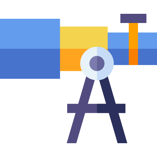 Telescope Basic Straight Flat icon