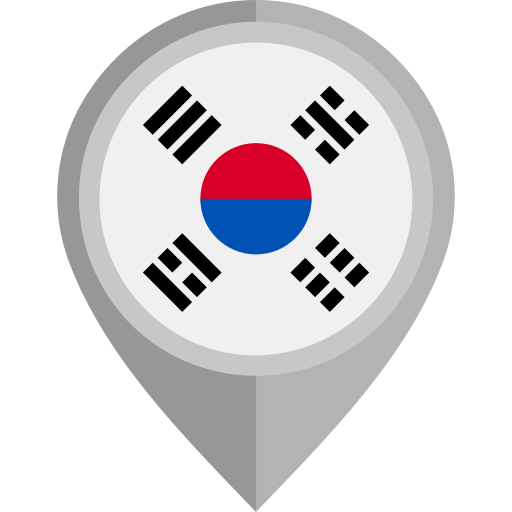 corea del sur Flags Rounded icono