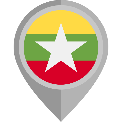 birmania Flags Rounded icona