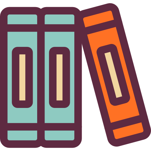 bücher Detailed Rounded Lineal color icon