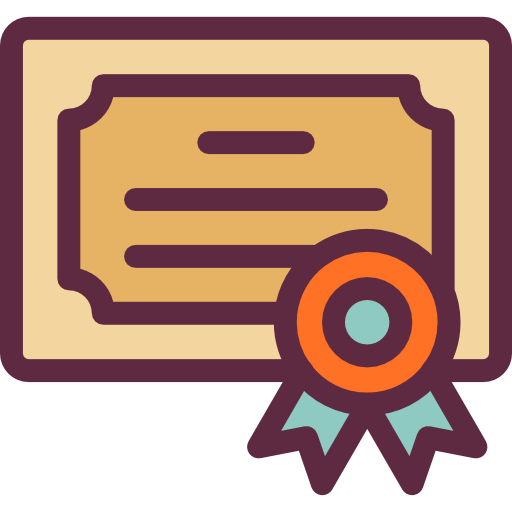 Сертификат Detailed Rounded Lineal color иконка