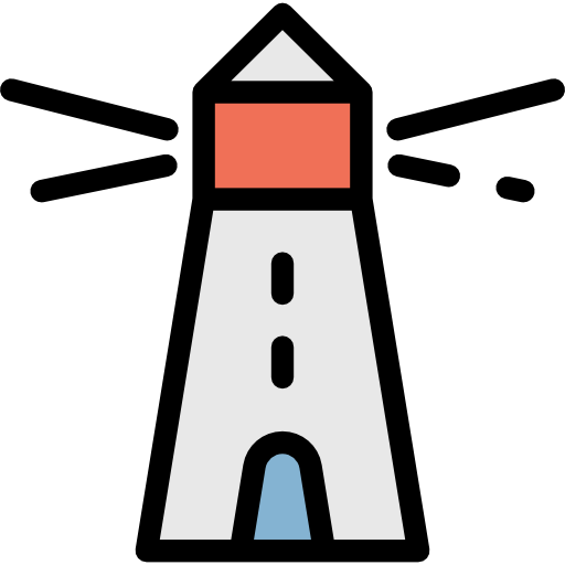 latarnia morska Detailed Rounded Lineal color ikona