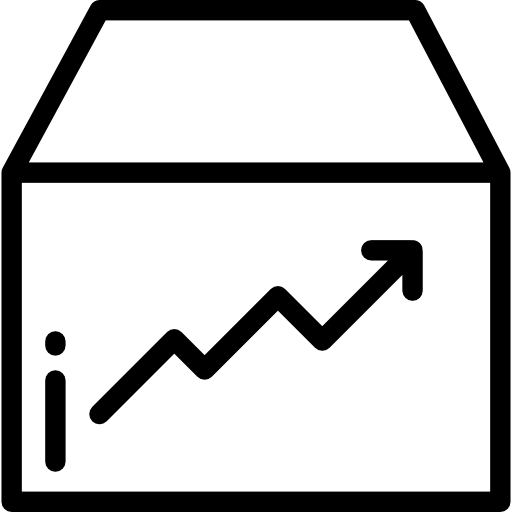 Line chart Detailed Rounded Lineal icon