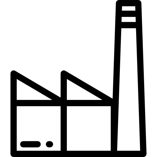 工場 Detailed Rounded Lineal icon