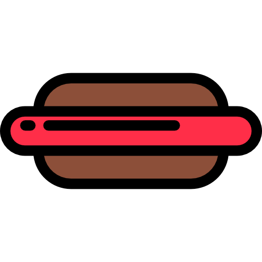 hot dog Detailed Rounded Lineal color icona