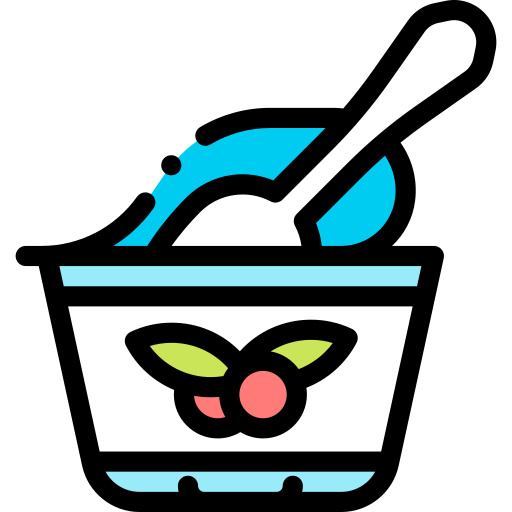 Yogurt Detailed Rounded Lineal color icon