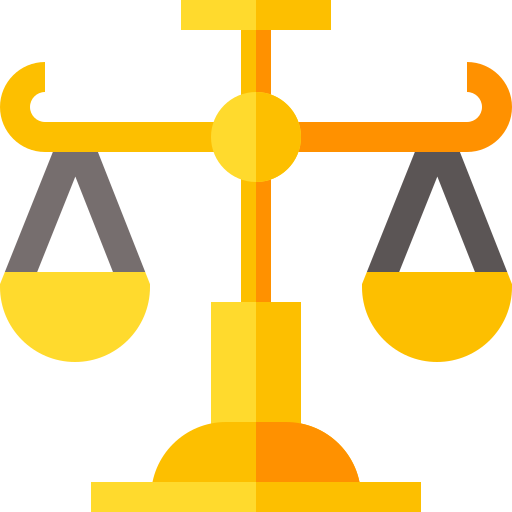 skala sprawiedliwości Basic Straight Flat ikona