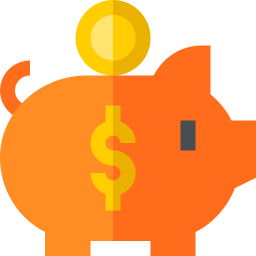 Piggy bank Basic Straight Flat icon