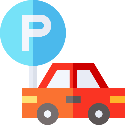 Parking sign Basic Straight Flat icon