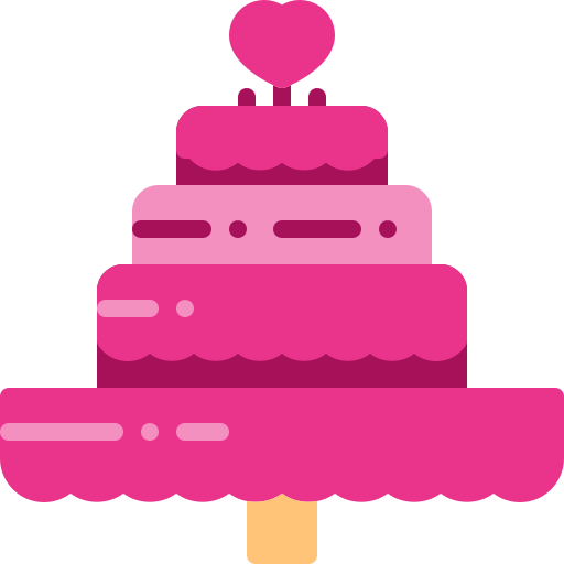 gâteau de mariage Berkahicon Flat Icône