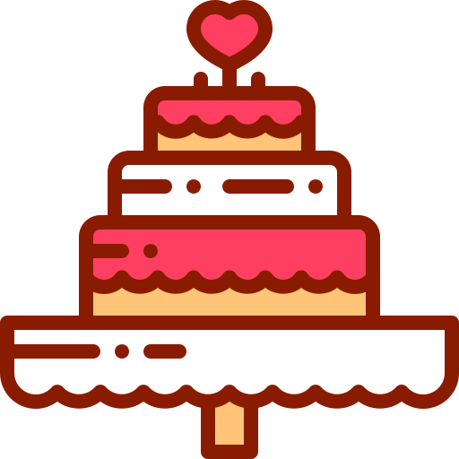 Wedding cake Berkahicon Lineal Color icon
