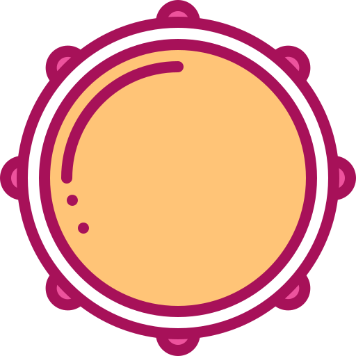 Tambourine Berkahicon Lineal Color icon