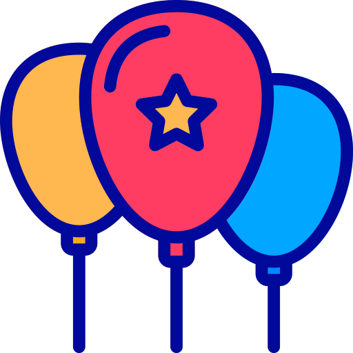 ballonnen Berkahicon Lineal Color icoon