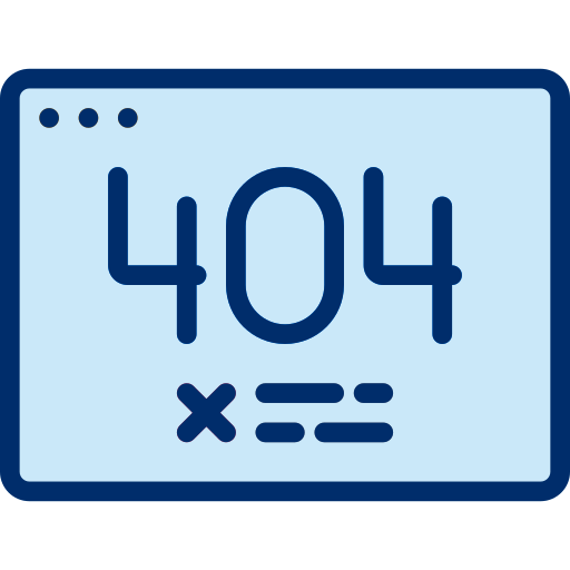 Error 404 Berkahicon Lineal Color icon