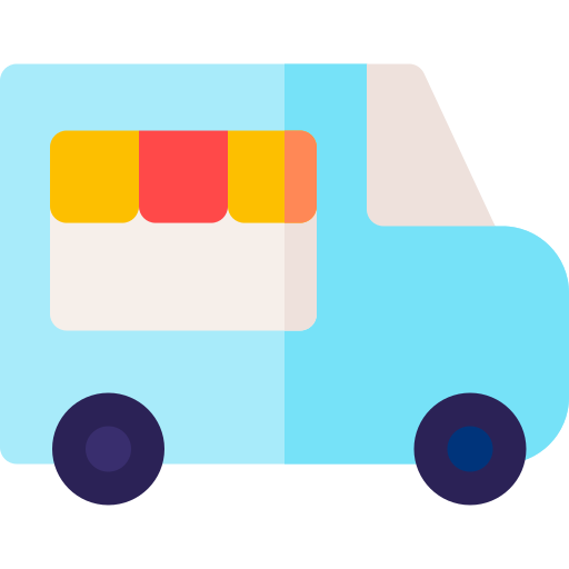 ciężarówka z żywnością Basic Rounded Flat ikona
