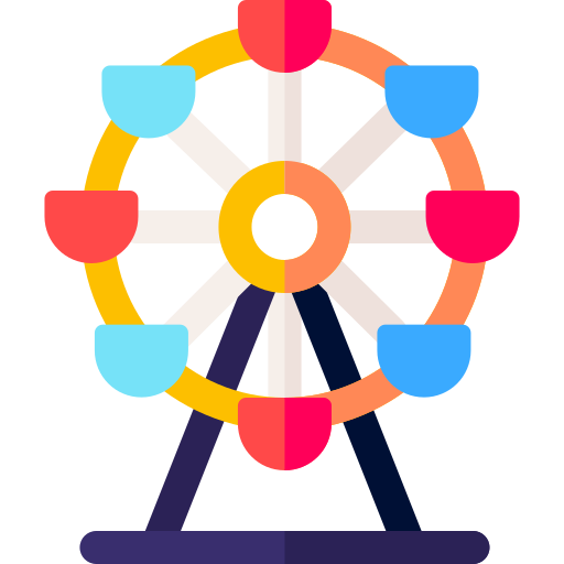 Ferris wheel Basic Rounded Flat icon