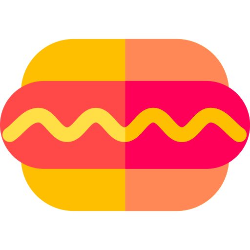 hot-dog Basic Rounded Flat Icône