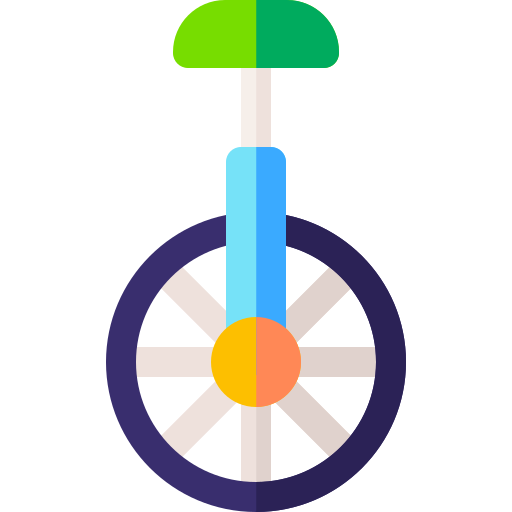 Одноколесный велосипед Basic Rounded Flat иконка